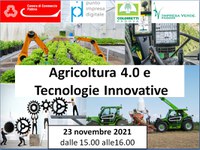 23 11 2021 Agricoltura 4.0 e tecnologie innovative