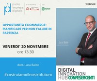 20 11 2020 Webinar "Opportunità ecommerce: Pianificare per non fallire in partenza"