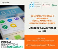 24 11 2020 Whatsapp Telegram e Messenger: social marketing e fidelizzazione del cliente