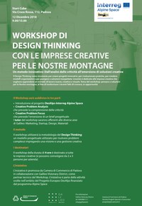 12 12 2018 Workshop di Design Thinking per le imprese creative dall'analisi delle criticità all'emersione del brief di progetto