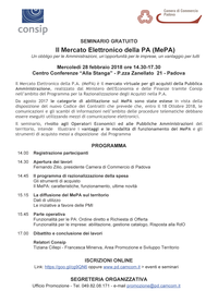 28 02 2018 Seminario gratuito "Il mercato elettronico della PA (MePA)"