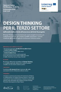 29 11 2018 Workshop di Design Thinking per il terzo settore dall'analisi delle criticità all'emersione del brief di progetto