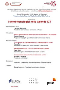 30 11 2018 Workshop I trend tecnologici nelle aziende ICT - ATTENZIONE SPOSTATO A DATA DA DESTINARSI