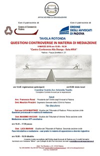 TAVOLA ROTONDA - Questioni controverse in materia di mediazione