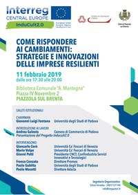 11 02 2019 Come rispondere ai cambiamenti: strategie e innovazioni delle imprese resilienti