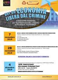 7/28 11 2019 Ciclo di incontri "per un'Economia Libera dal Crimine" rivolto alle Associazioni