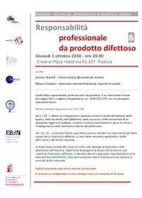 01 10 2020 Dentale - Responsabilità professionale e da prodotto difettoso