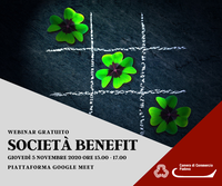 05 11 2020 Webinar gratuito "Società Benefit"