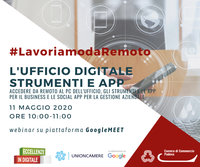 11 05 2020 #LavoriamodaRemoto - L'ufficio digitale, strumenti e app
