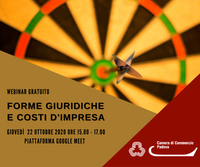 22 10 2020 Webinar gratuito "Forme giuridiche e costi d'impresa"