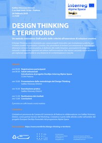 EVENTO ANNULLATO - 26 02 2020 Design Thinking e Territorio
