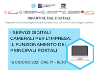 16 06 2021 I Servizi digitali camerali per l’impresa: il funzionamento dei principali portali