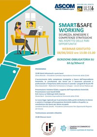 08 06 2022 SMART&SAFE WORKING. Sicurezza, benessere e competenze strategiche nel rispetto delle pari opportunità