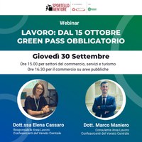 30 09 2021 "Lavoro: dal 15 ottobre Green Pass obbligatorio"
