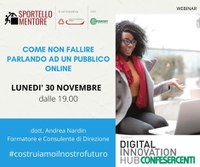 30 11 2020 Formazione "Come non fallire parlando ad un pubblico online"