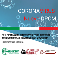 26 10 2020 Managing changes ovvero  "Pubblici esercizi e attività commerciali: cosa cambia con il nuovo DPCM"
