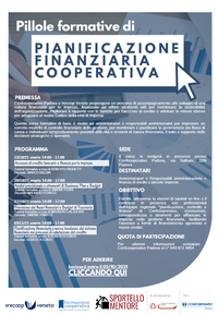 13-20-27 10 2021 e 3 11 2021 Pillole formative di Pianificazione Finanziaria Cooperativa 