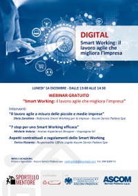 14 12 2020 Smart Working: il lavoro agile che migliora l’impresa